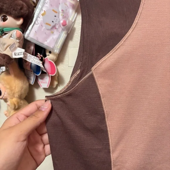 Lululemon Cap Sleeve Hiking Tank Top Pink Clay / Dark Oxide size 12 - Picture 5 of 8